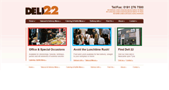 Desktop Screenshot of deli22.co.uk